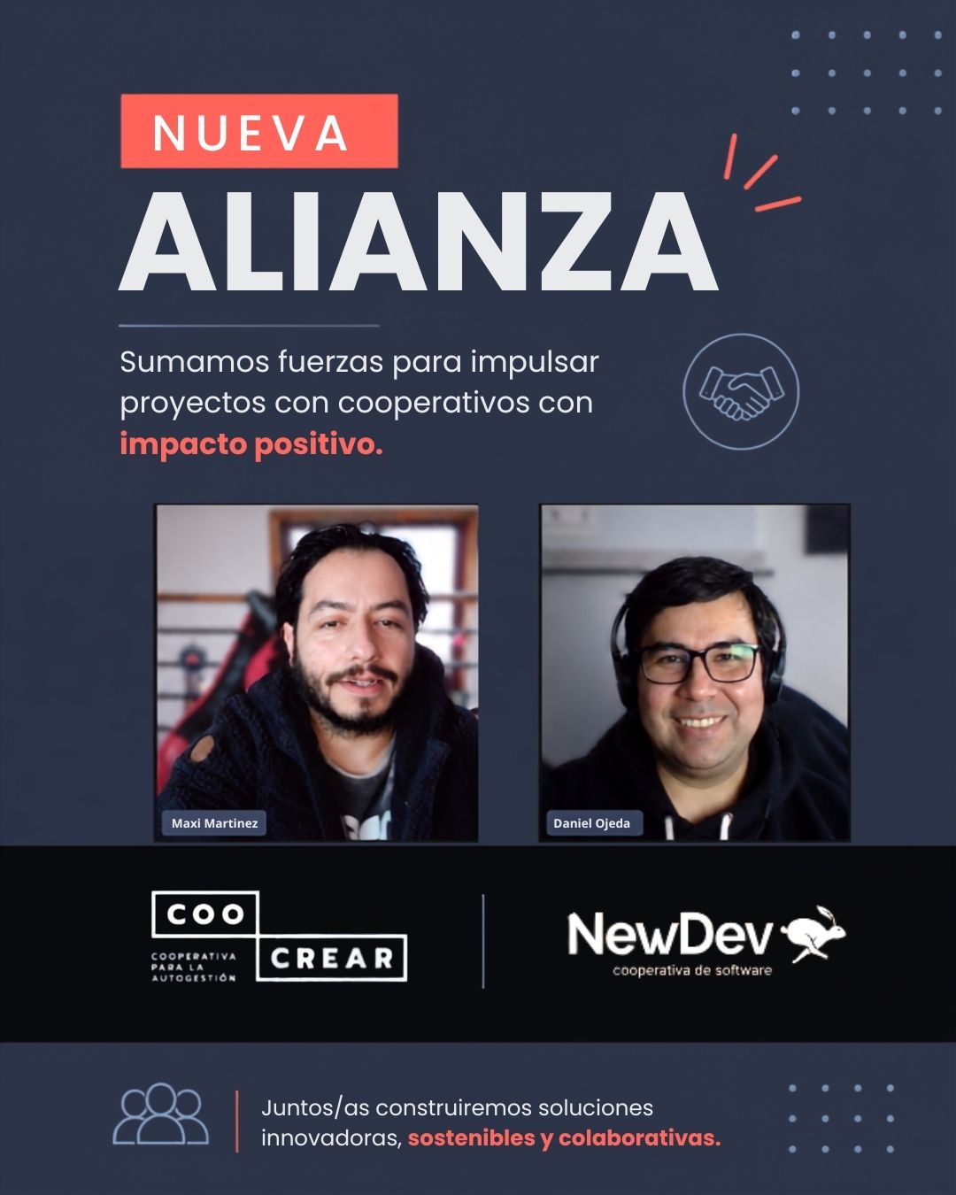 Coocrear y New Dev anuncian alianza intercooperativa